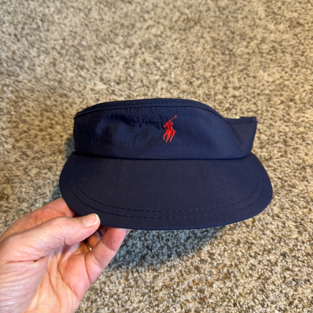 Vintage Polo Ralph Lauren Navy Visor